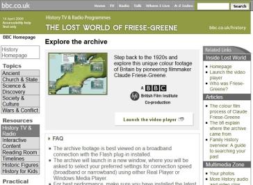 The Lost World of Friese-Greene Website
