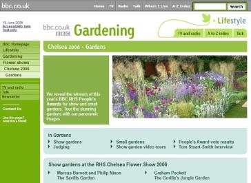 Chelsea Flower Show 2006 Website