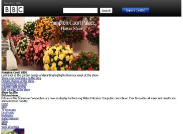 Hampton Court Flower Show 2008 Website