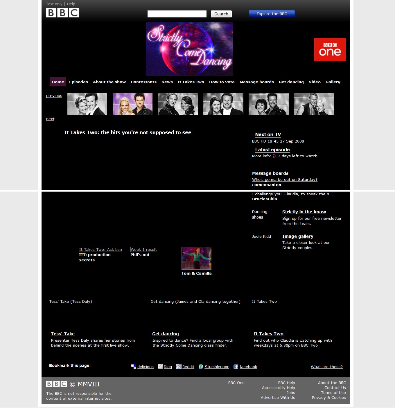 Strictly Come Dancing Website