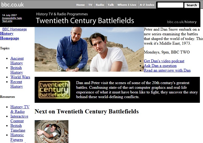 20th Century Battlefields Website