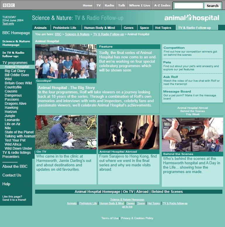 Animal Hospital Website