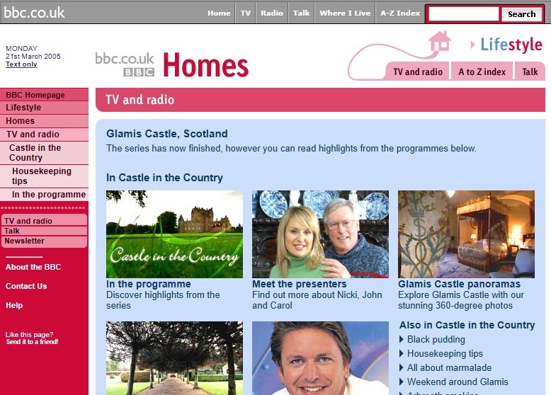 Castle In The Country Website