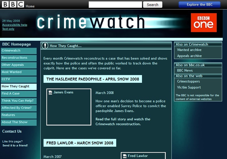 Crimewatch Solved Website