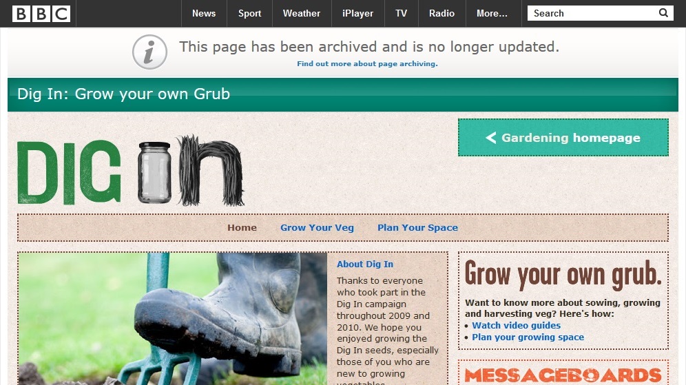 Dig In Website