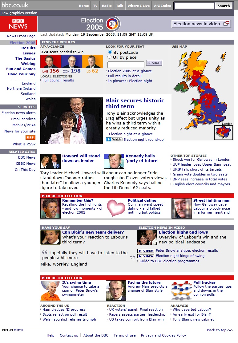 Election 2005 Website