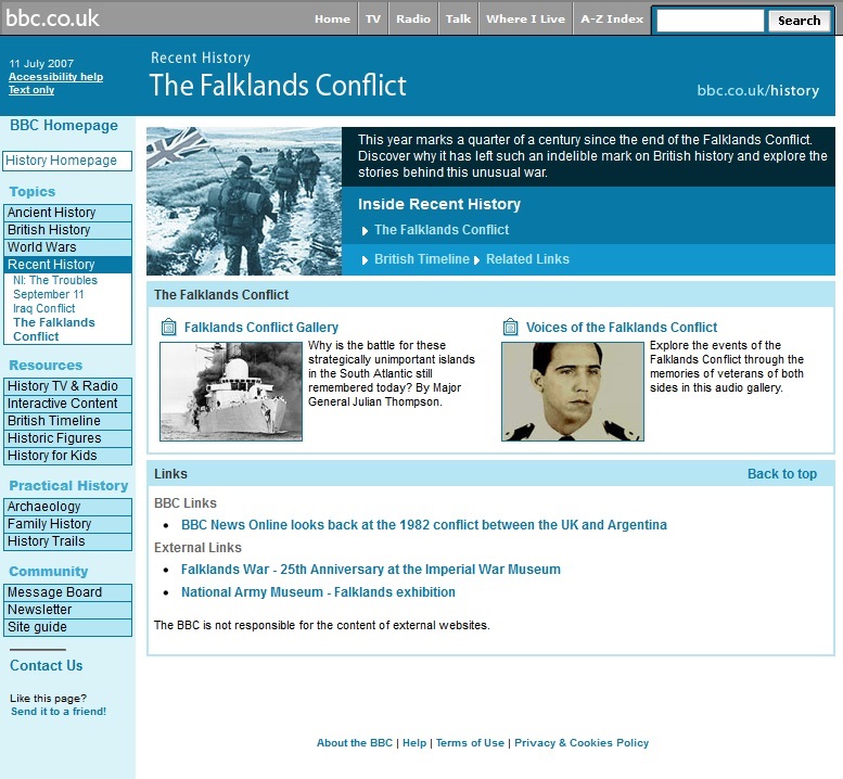 Falklands Website