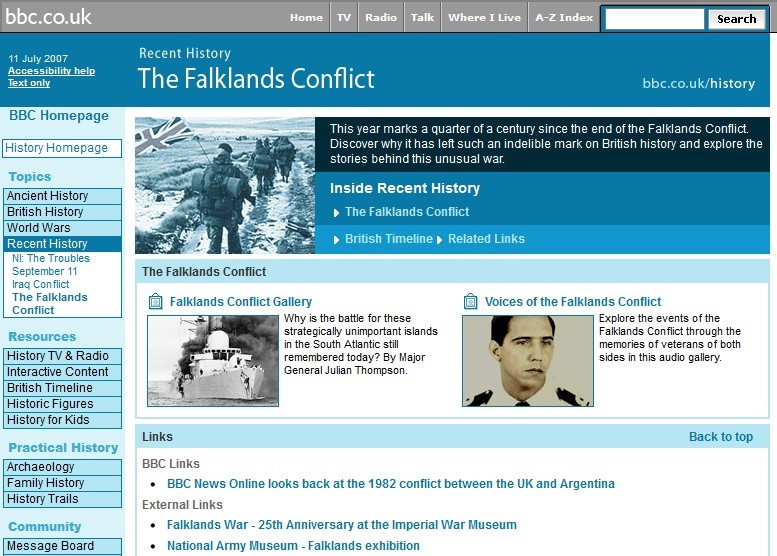 Falklands Website