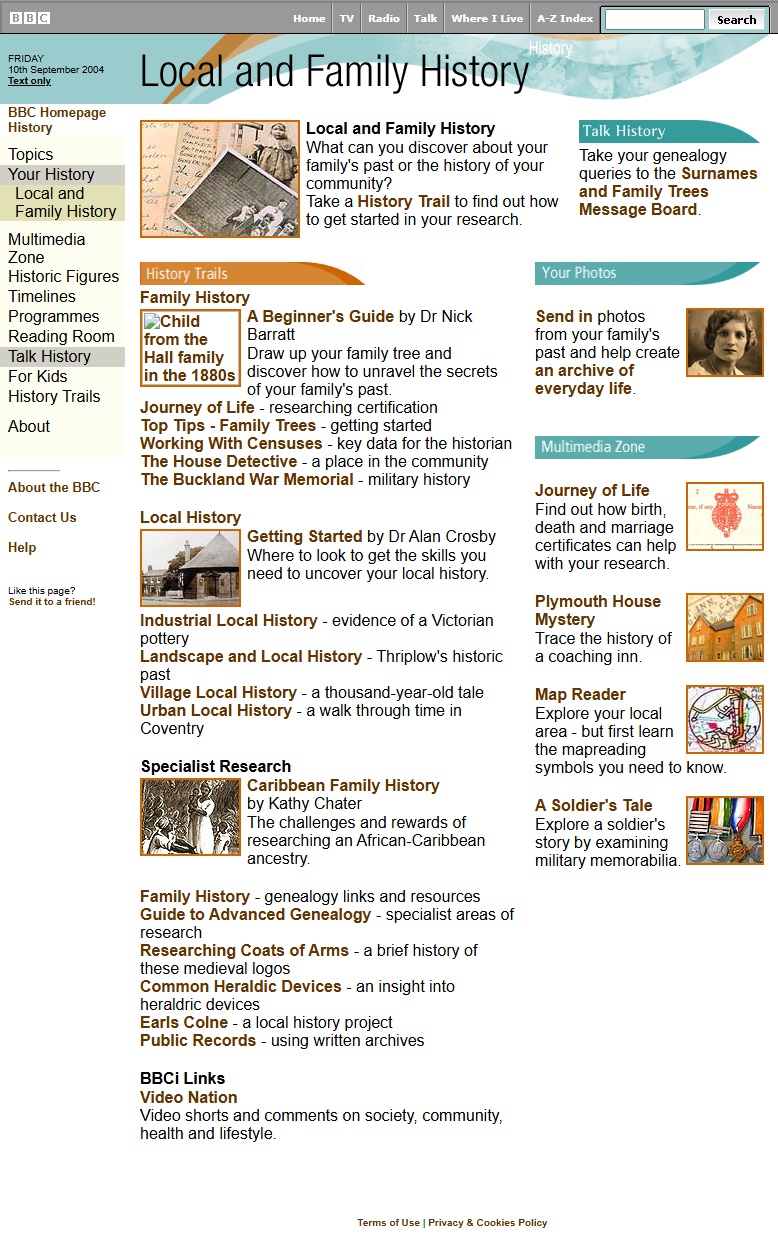 Genealogy Website