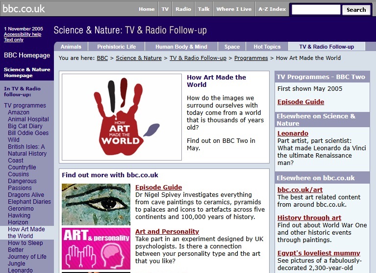 How Art Made The World Website