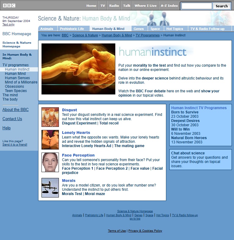 Human Instinct Website