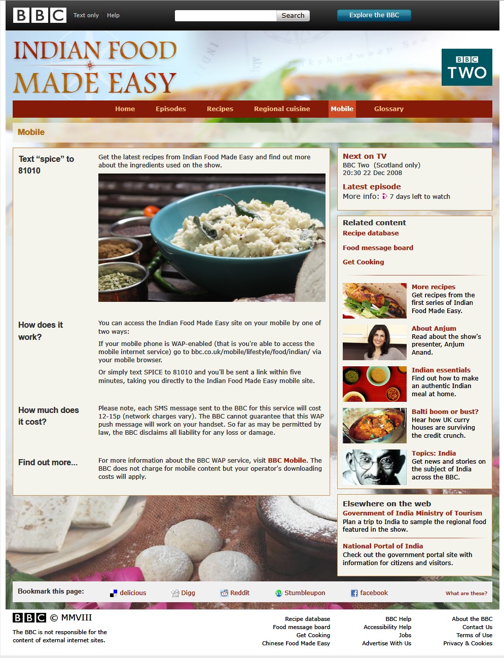 Indian Food Made Easy Website