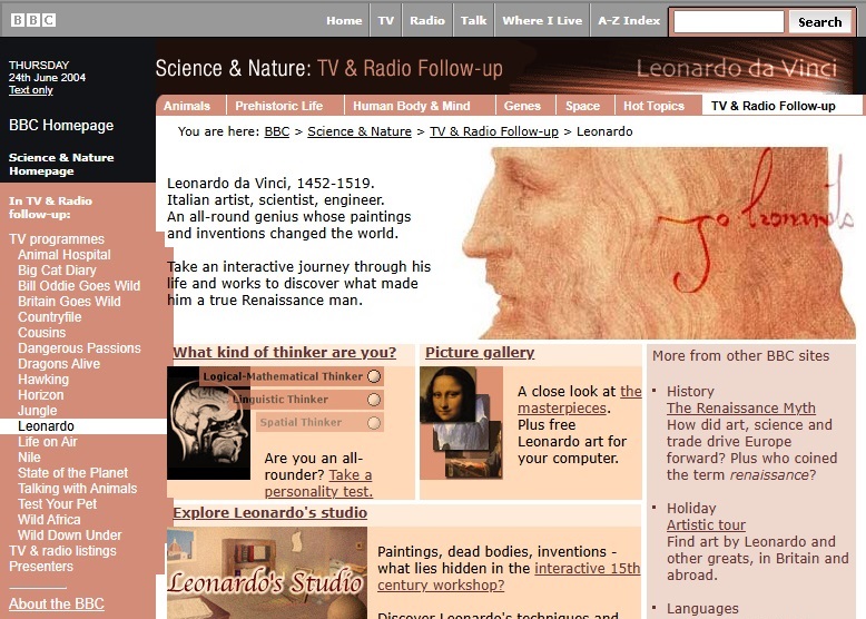 Leonardo Website