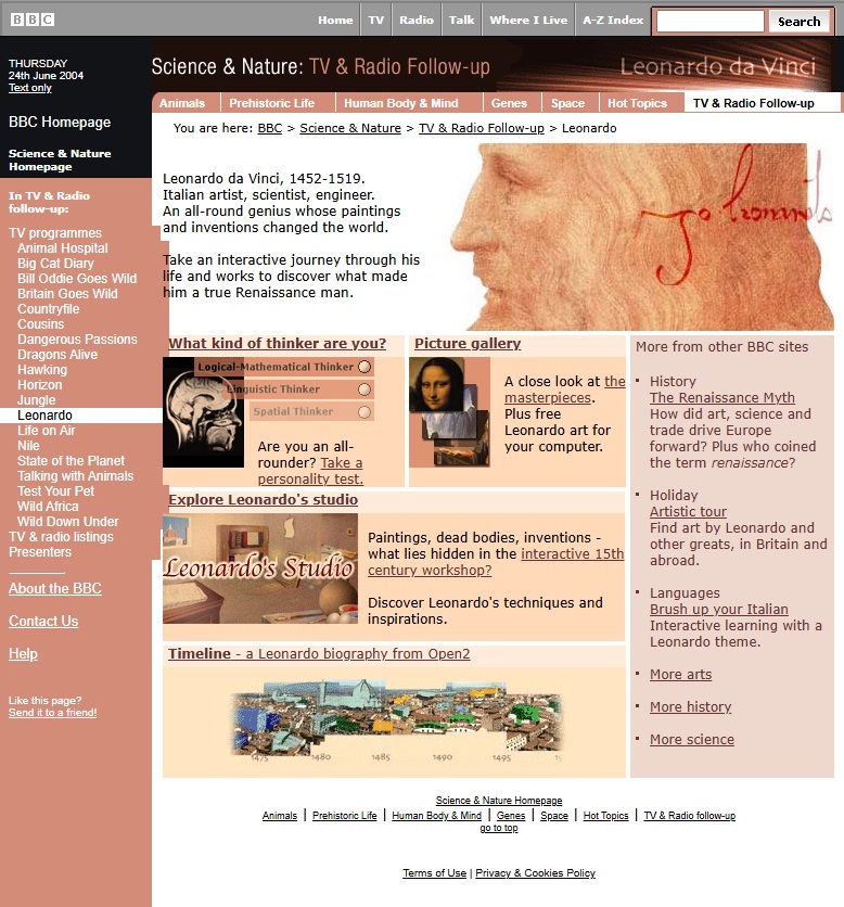 Leonardo Website