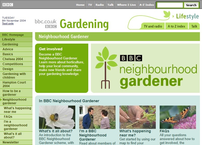 Neighbourhood Gardener Website