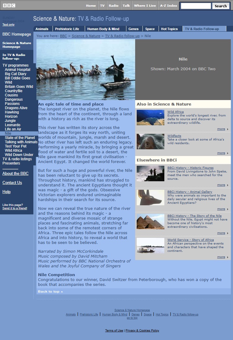 Nile Website