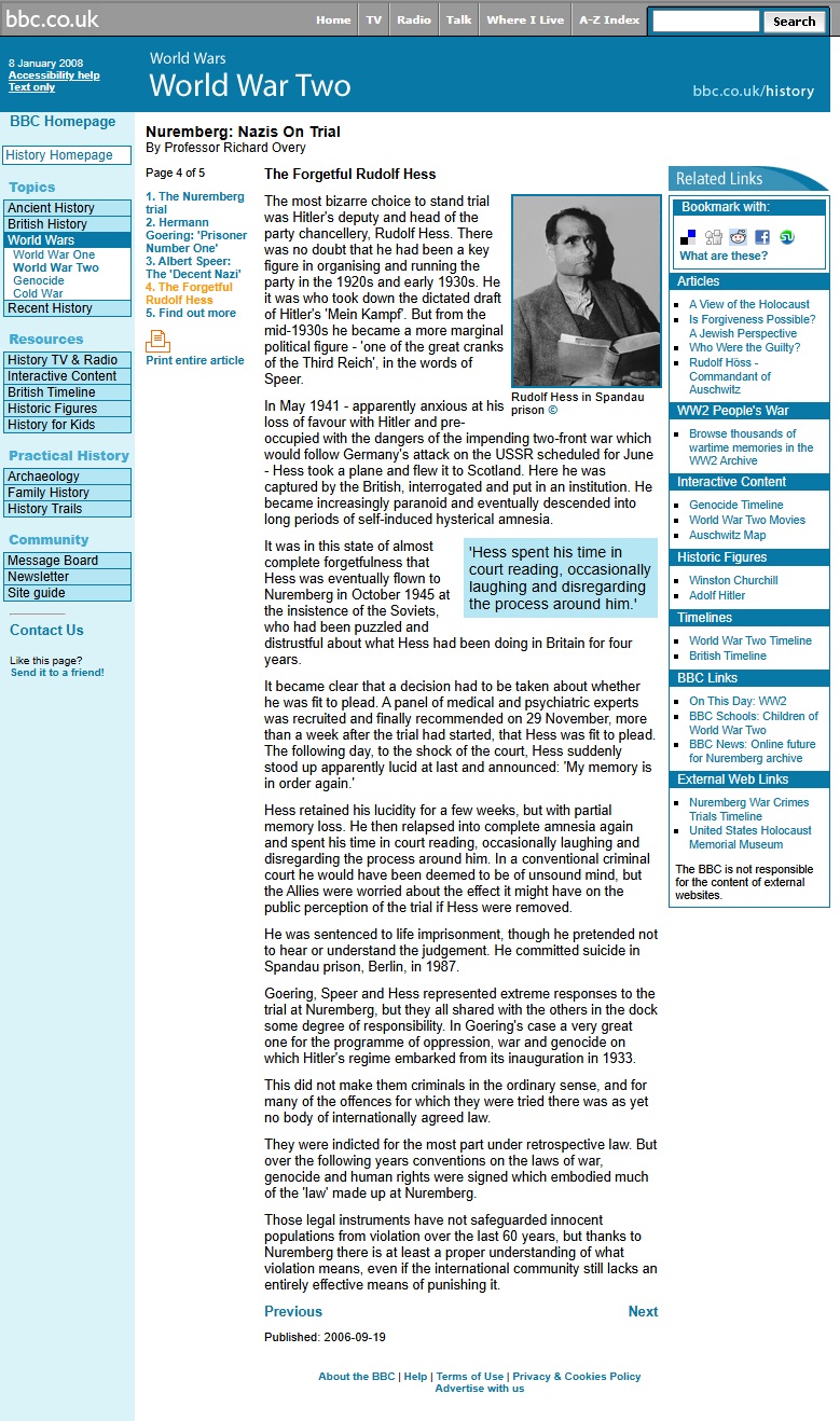 Secrets Of Nuremberg Website