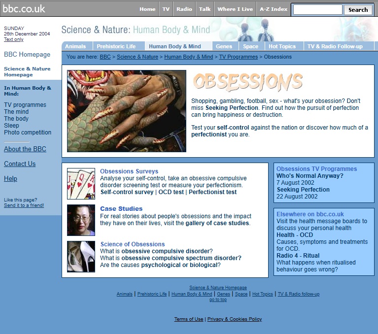 Obsessions Website