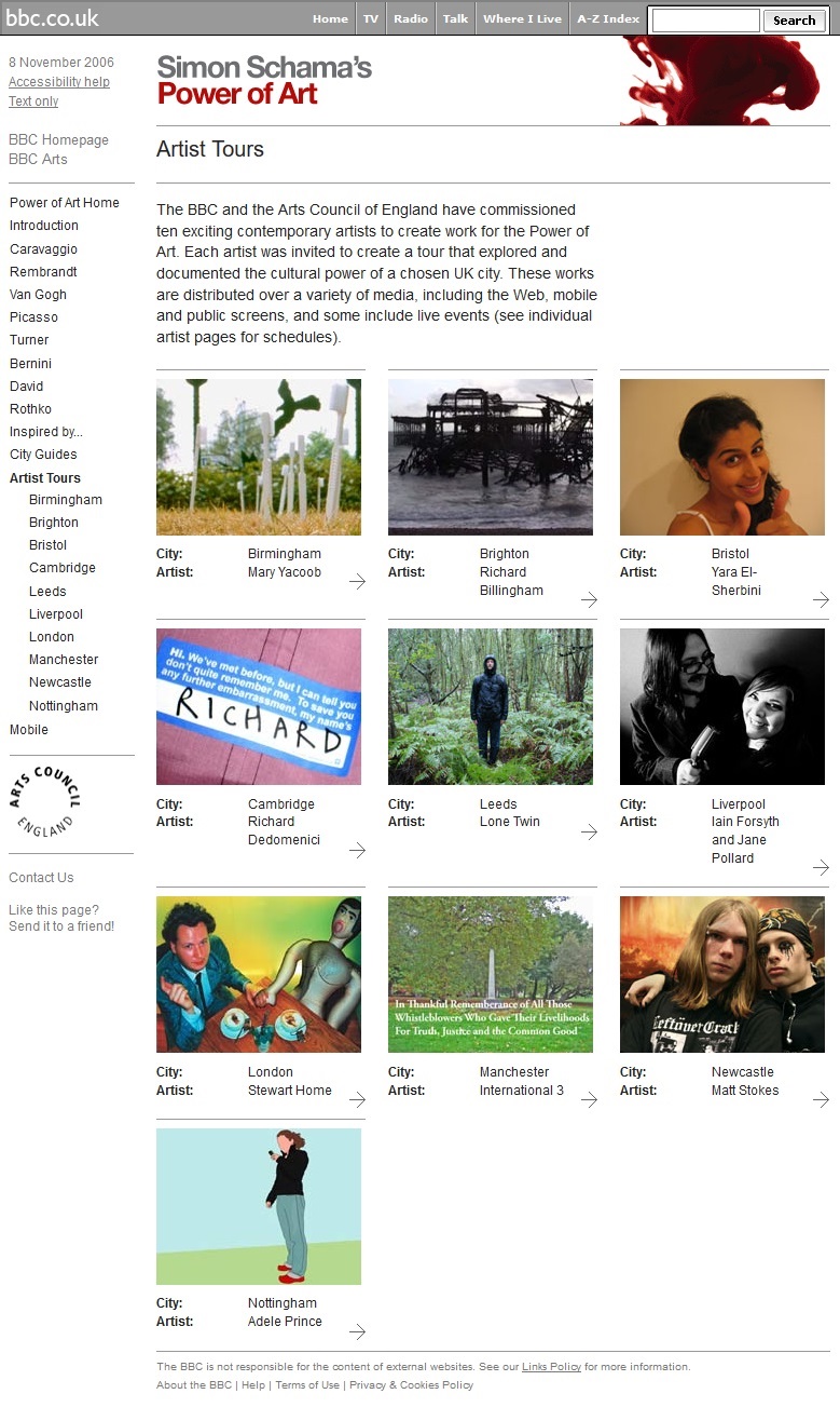 Power Of Art Website