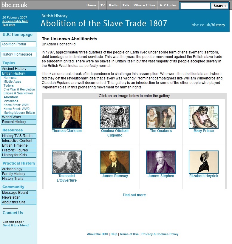 Slavery Anniversary Website