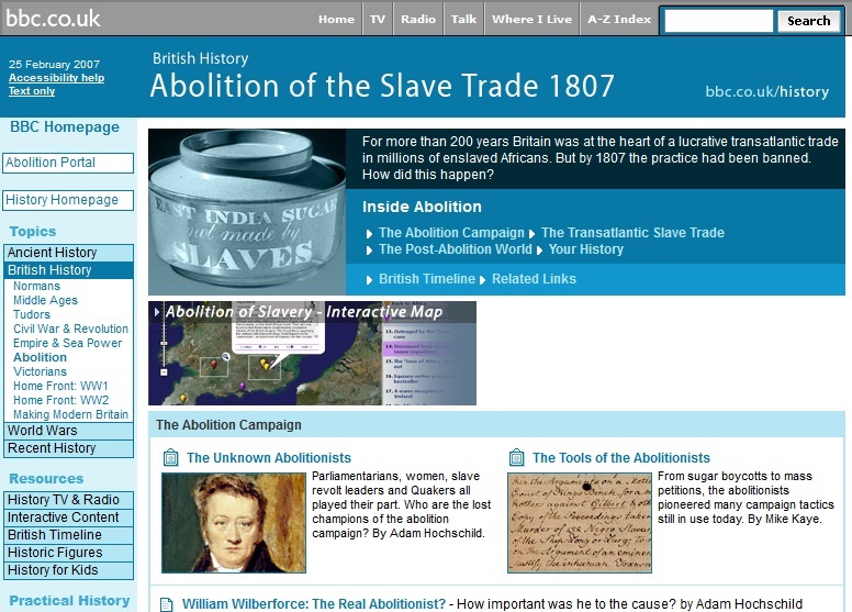 Slavery Anniversary Website
