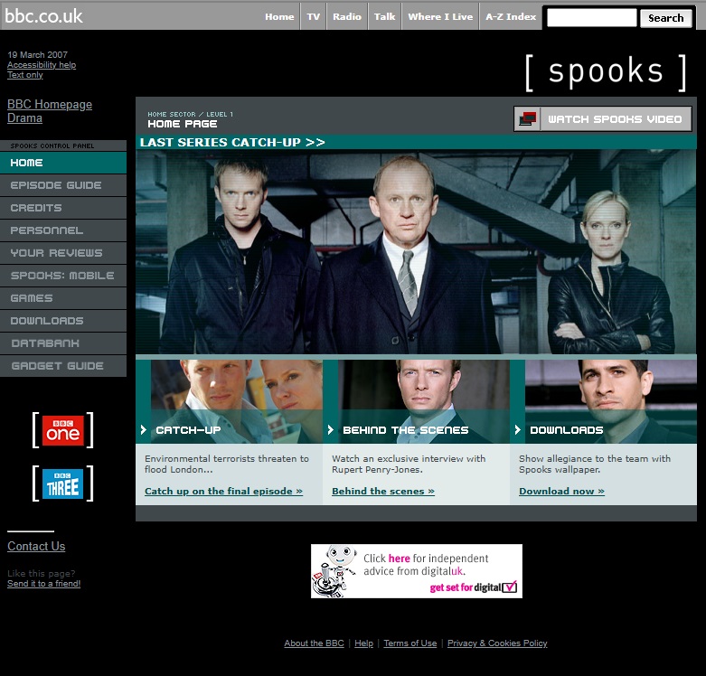 Spooks Website