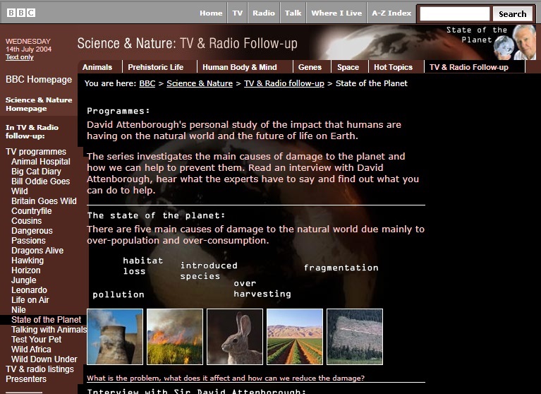 State Of The Planet Website