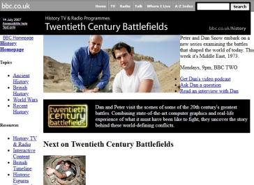20th Century Battlefields Website