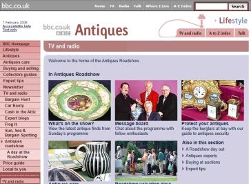 Antiques Roadshow Website