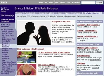Dangerous Passions Website