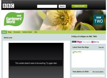 Gardener's World 2008 Website