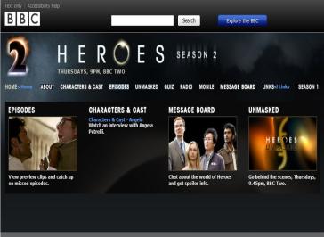 Heroes Series 2 Website
