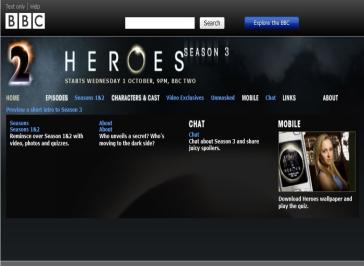 Heroes Series 3 Website