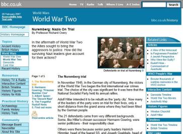 Secrets Of Nuremberg Website