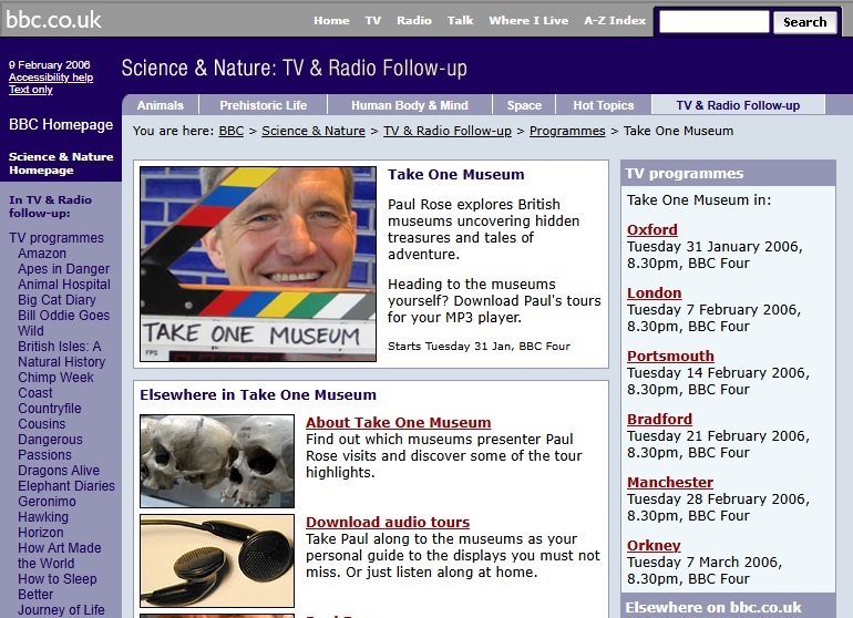Take One Museum Website