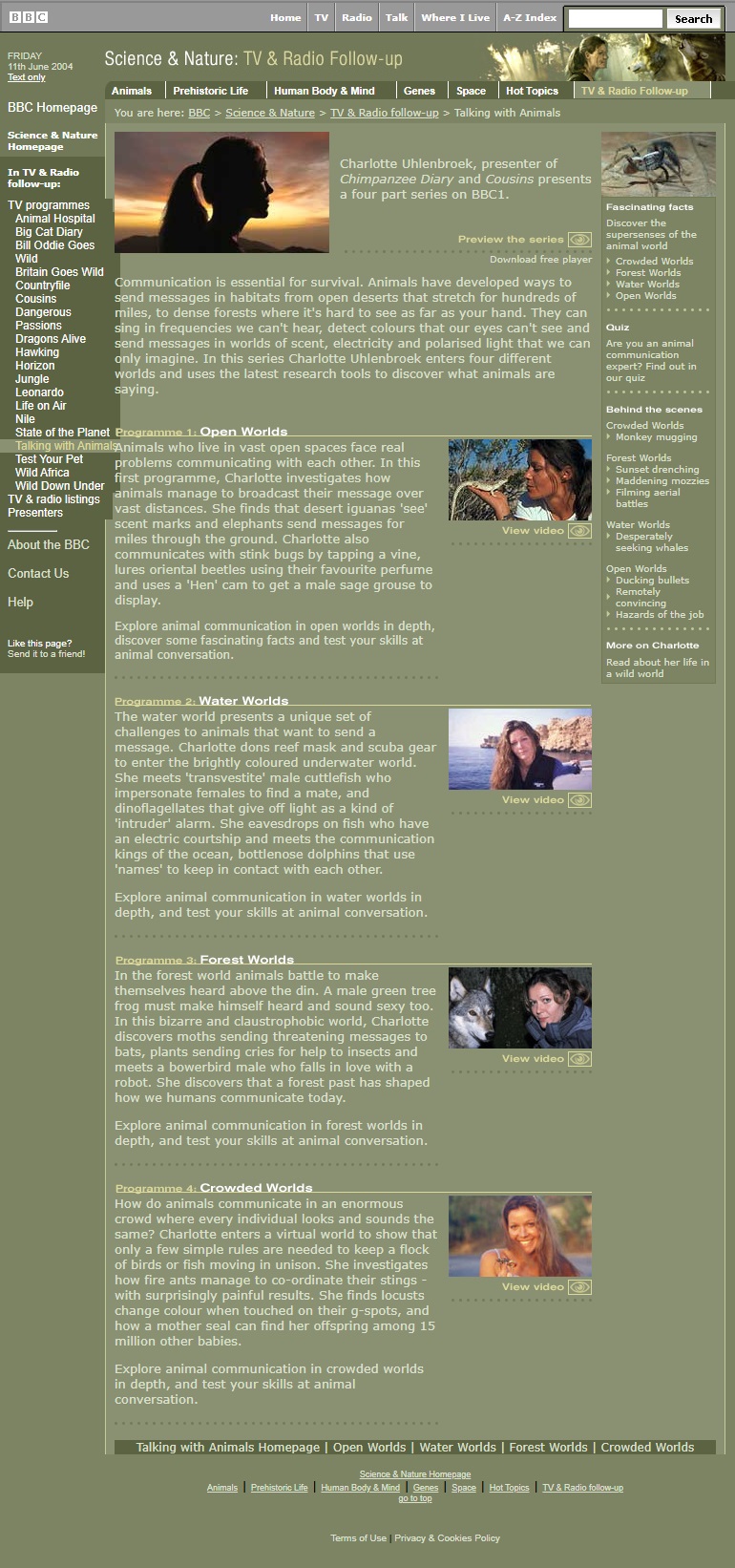 Talking With Animals Website
