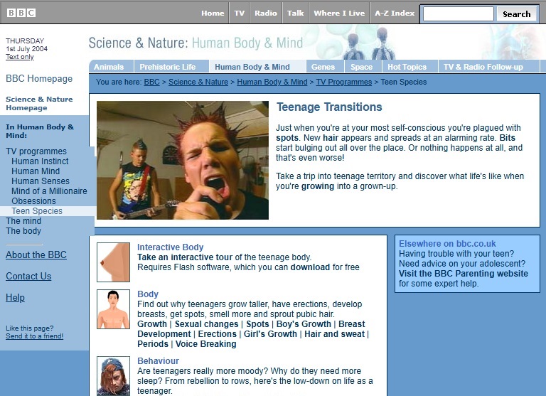Teen Species Website