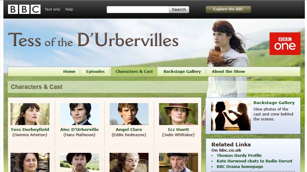 Tess Of The D'Urbervilles Website