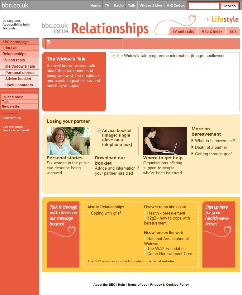 The Widow's Tale Website