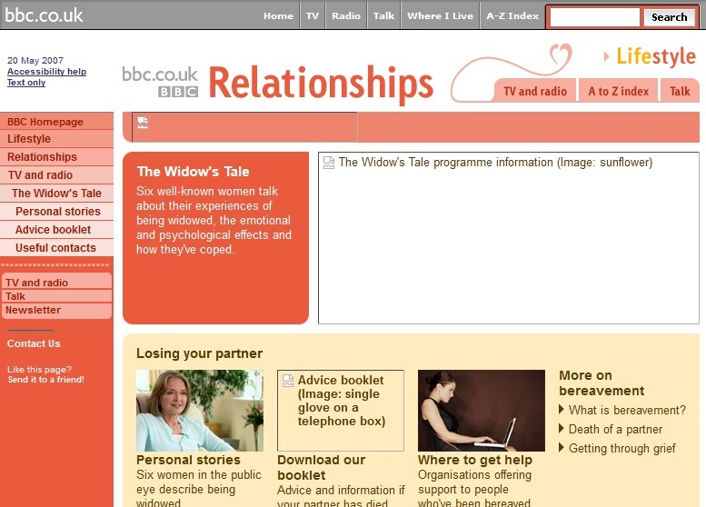 The Widow's Tale Website
