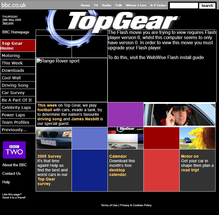 Top Gear Series 6 Website