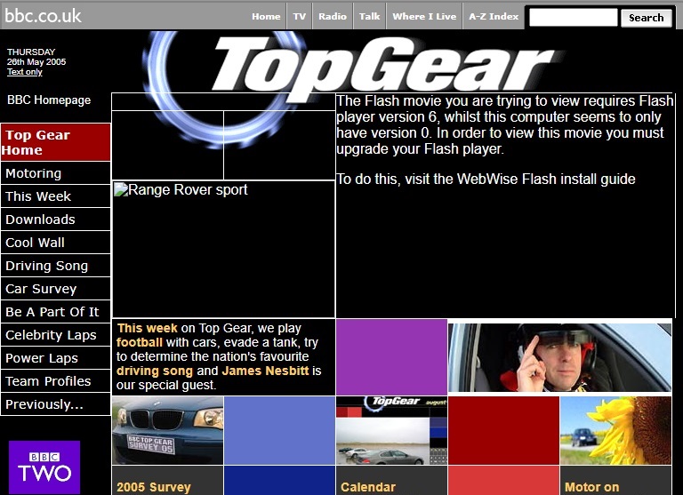 Top Gear Series 6 Website