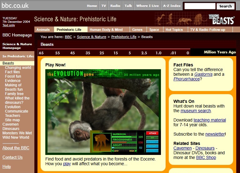 Walking With Beasts Website