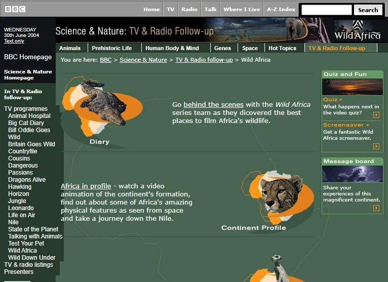 Wild Africa Website