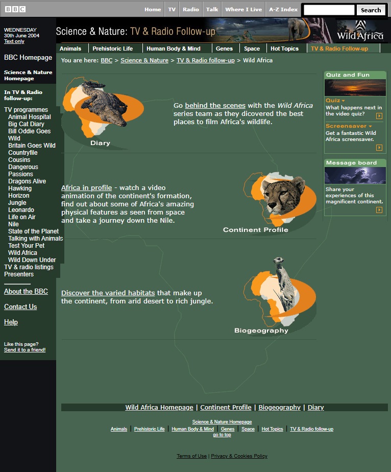 Wild Africa Website