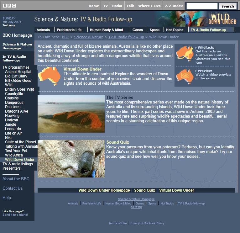 Wild Down Under Website