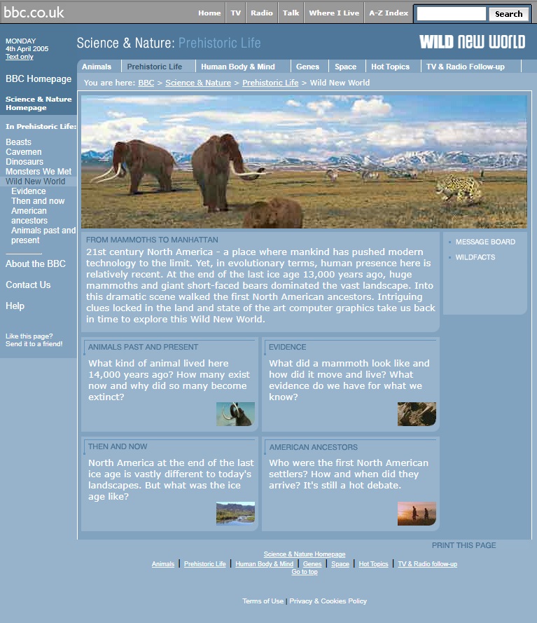 Wild New World Website