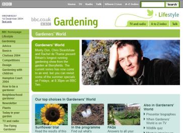 Gardeners World 2004 Website
