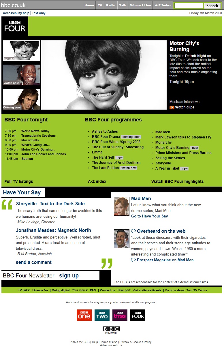 BBC Four Website