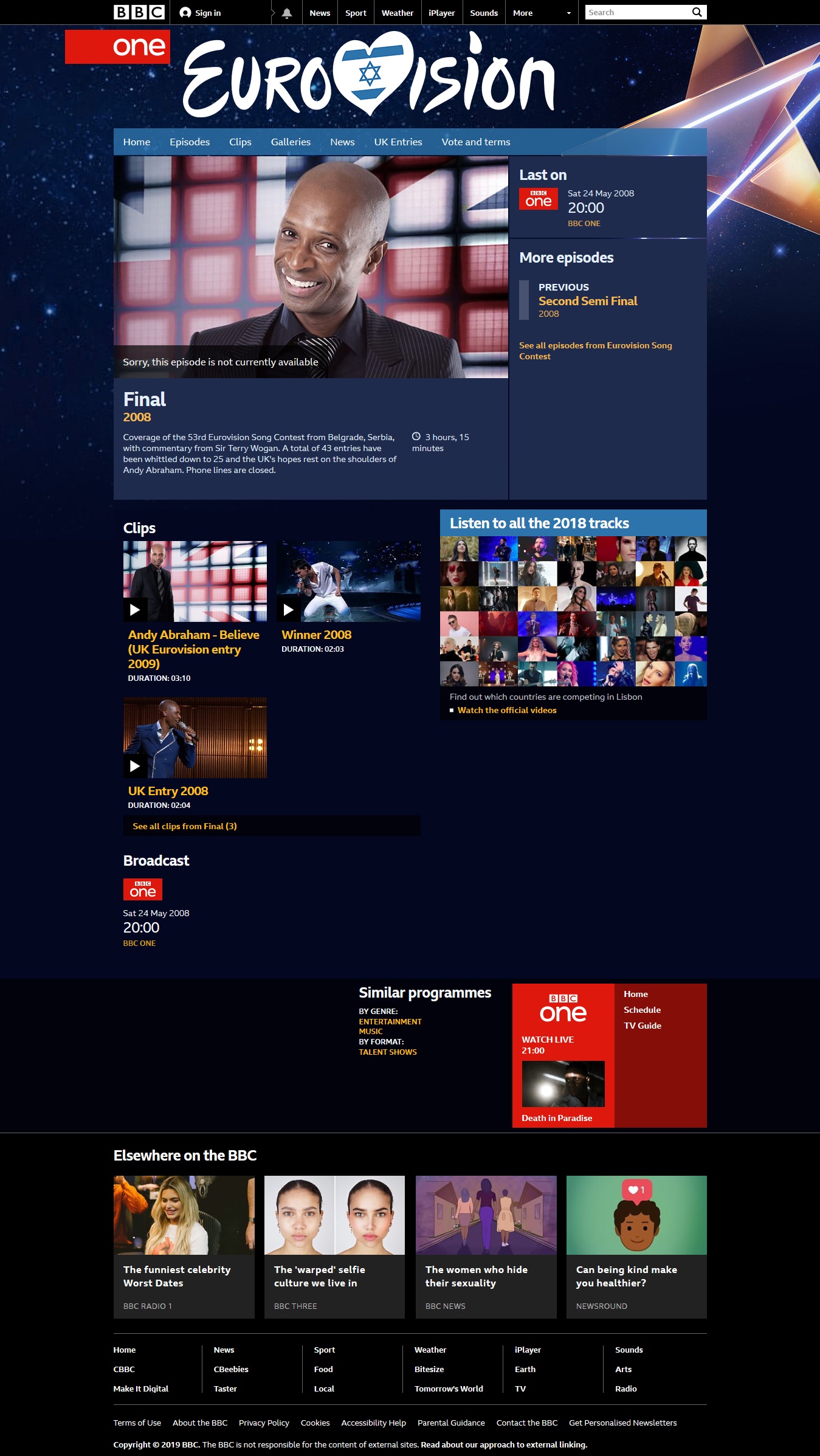 Eurovision 2008 Website